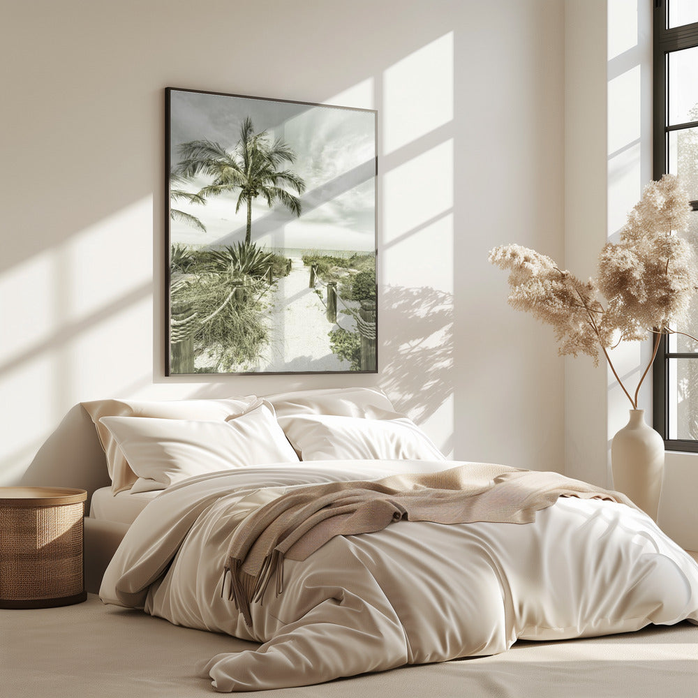 Vintage path to the beach | Poster