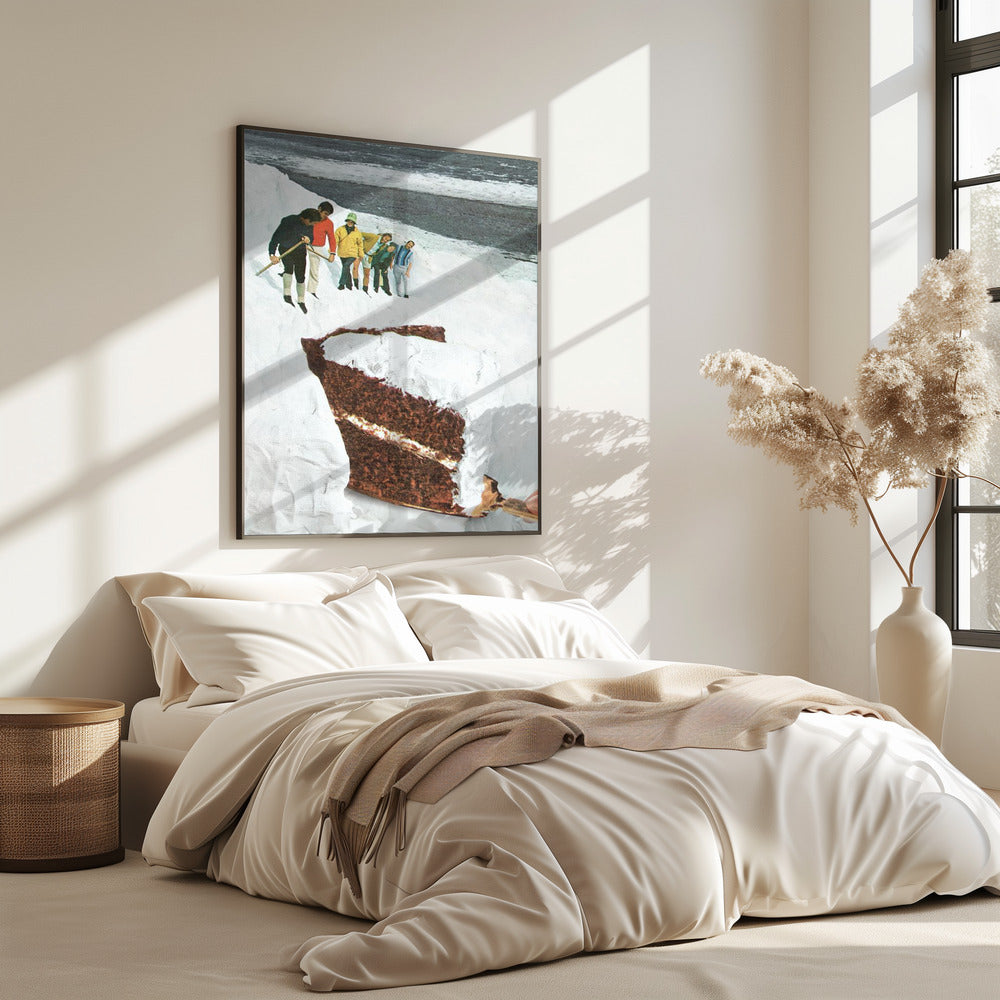 Glacier Calving Cake - Dessert Snow Mountain | Poster