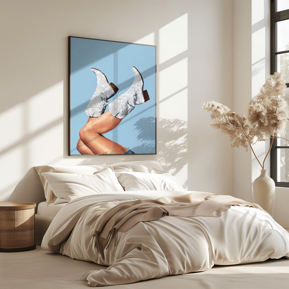 These Boots   Glitter Blue II | Poster