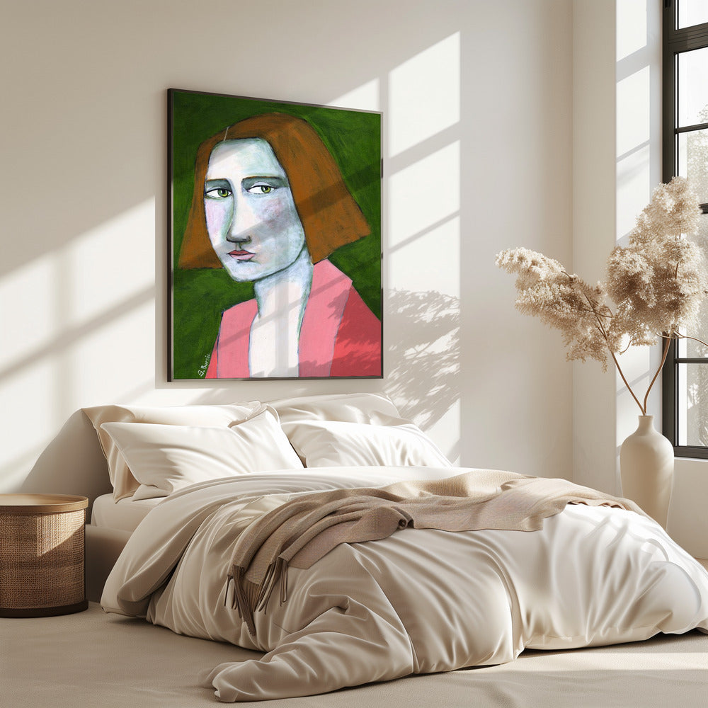 Woman in Pink Jacket | Poster