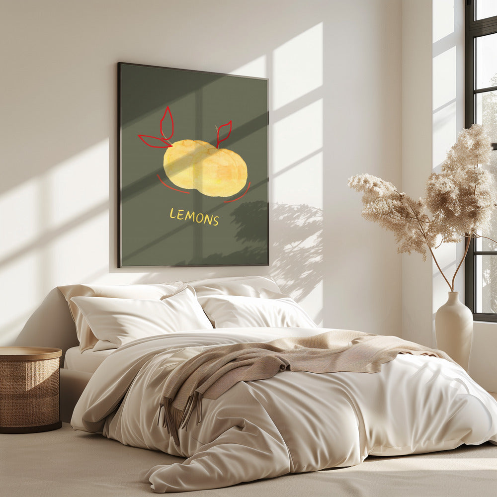 Lemons in Green | Poster