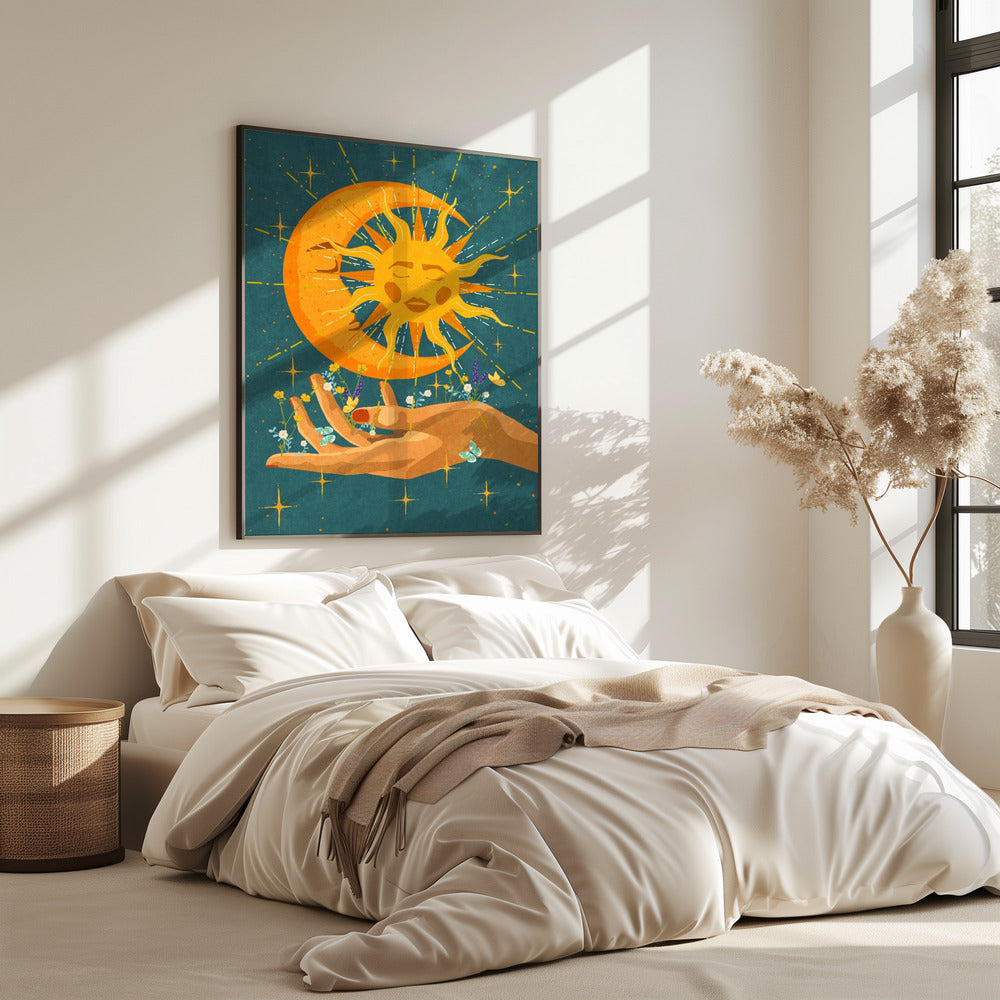 Sun and moon in my hand | Poster