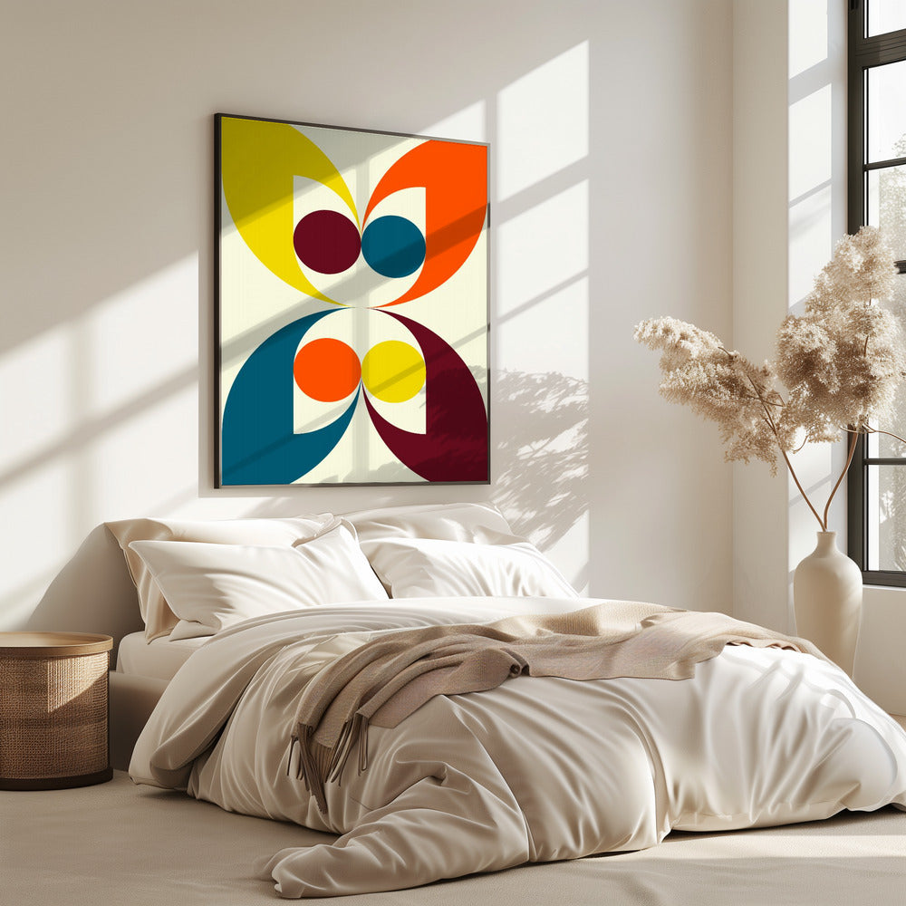 Colorful Symmetric Shapes and Circles | Poster