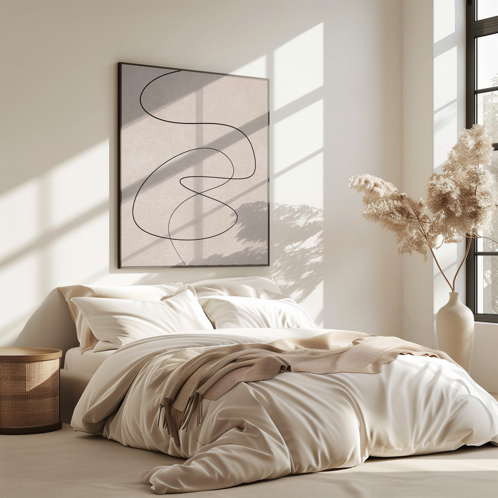 Minimal Line Art Abstract Drawing 02 | Poster
