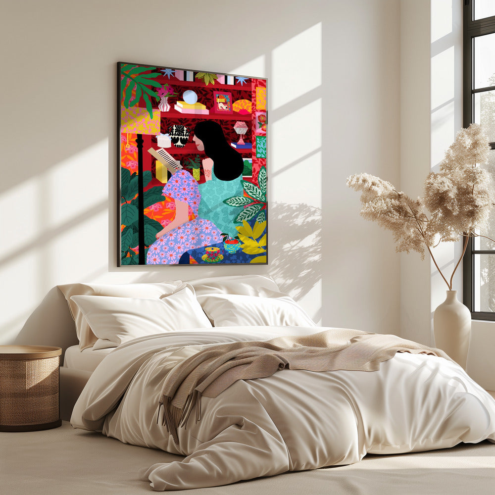 Girl Reading Her Favorite Book | Poster