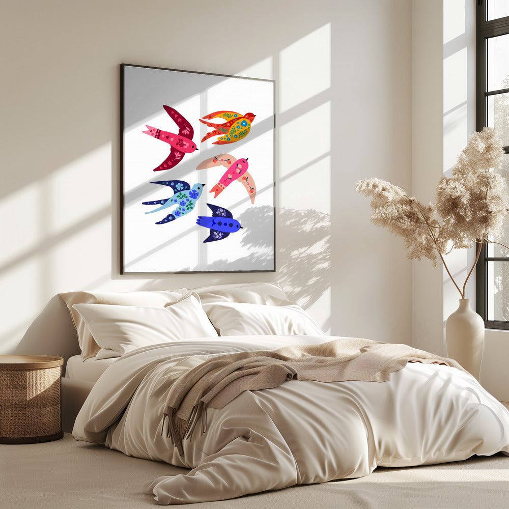 Whimsical birds | Poster