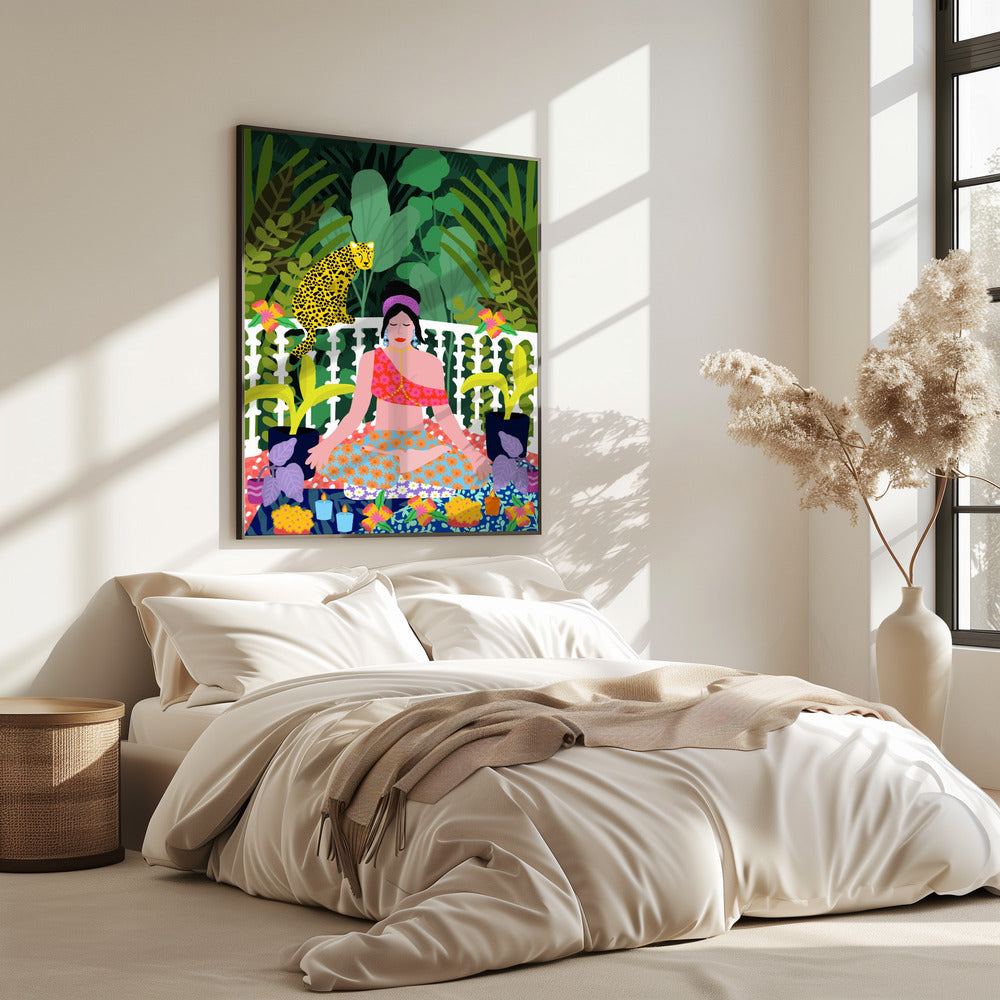 Woman In Lotus Position | Poster