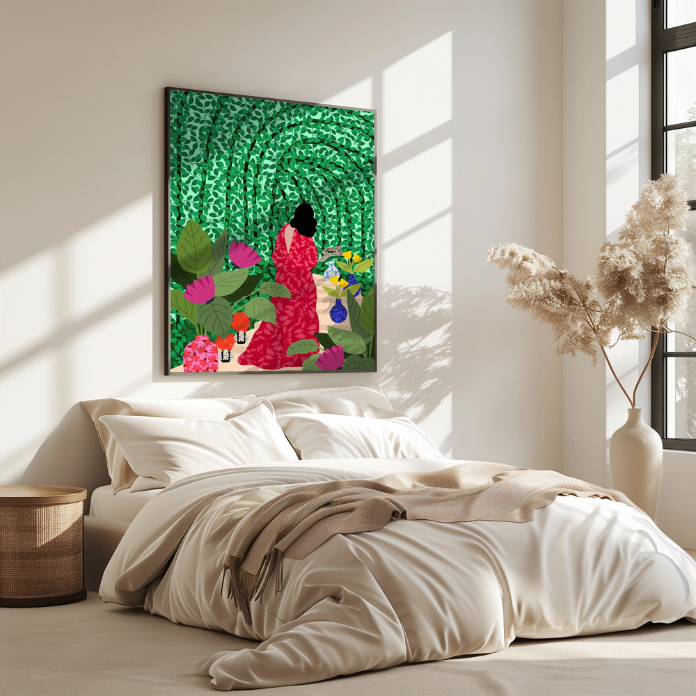 Girl At Her Garden | Poster