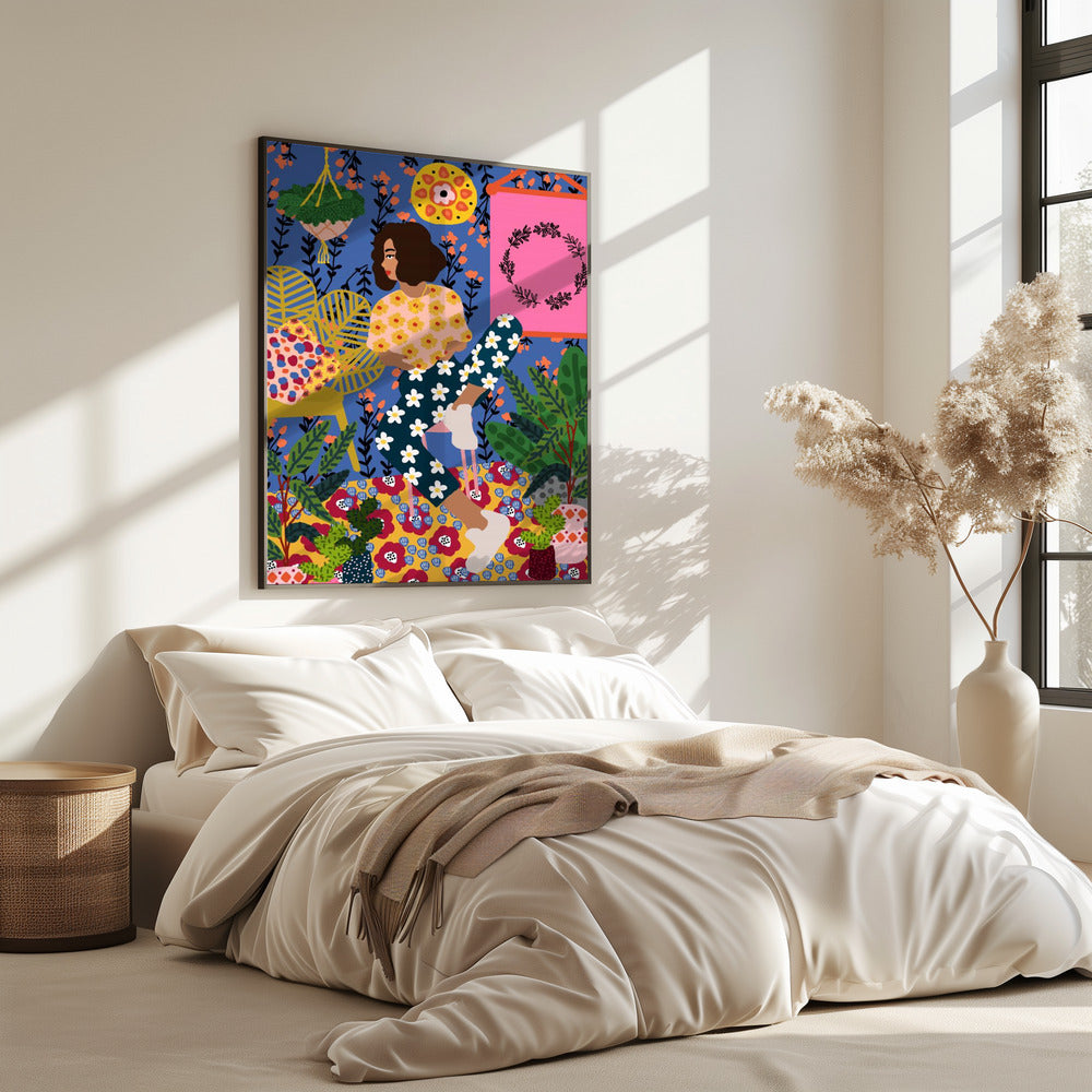 Floral Retreat Girl | Poster