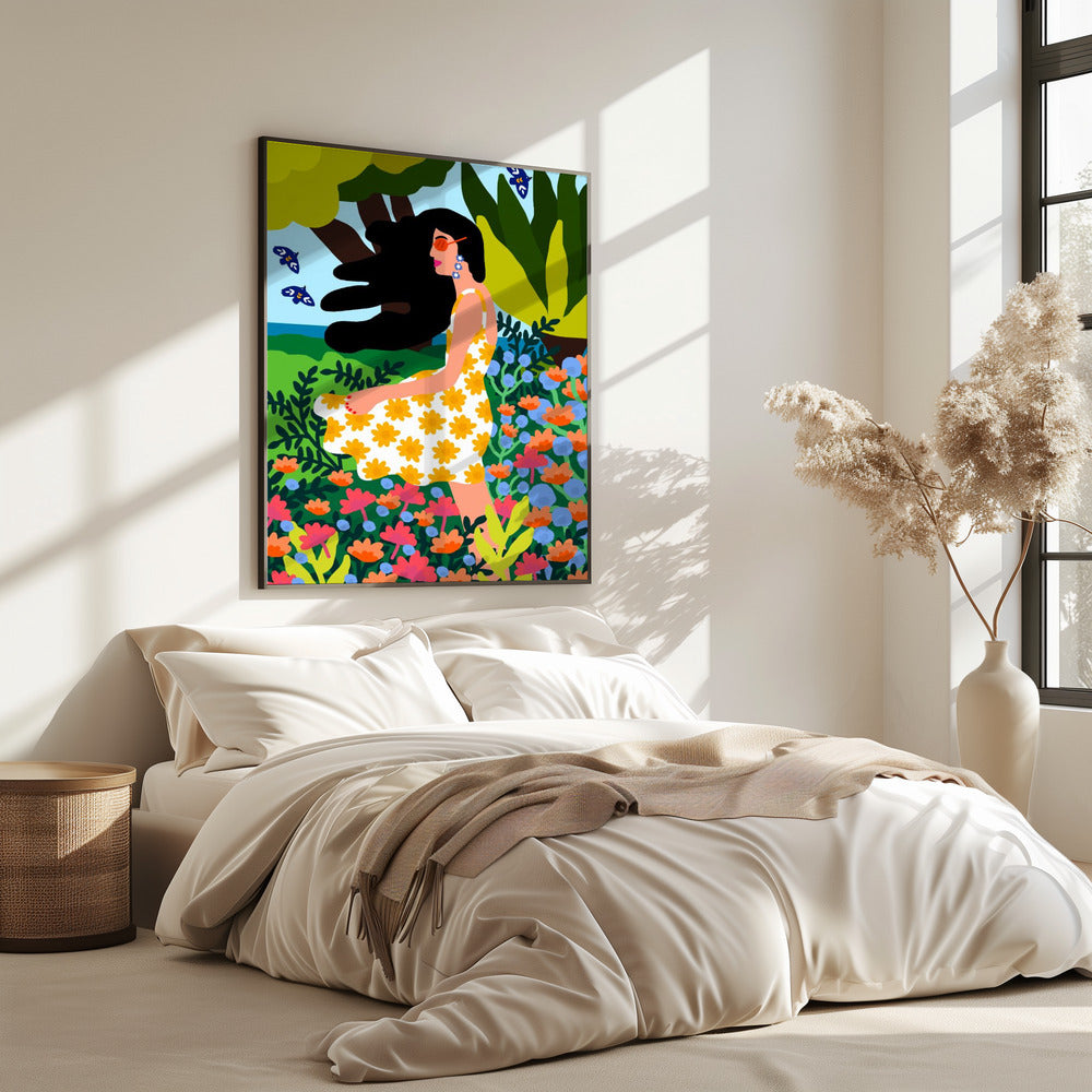 Floral Summer Girl | Poster