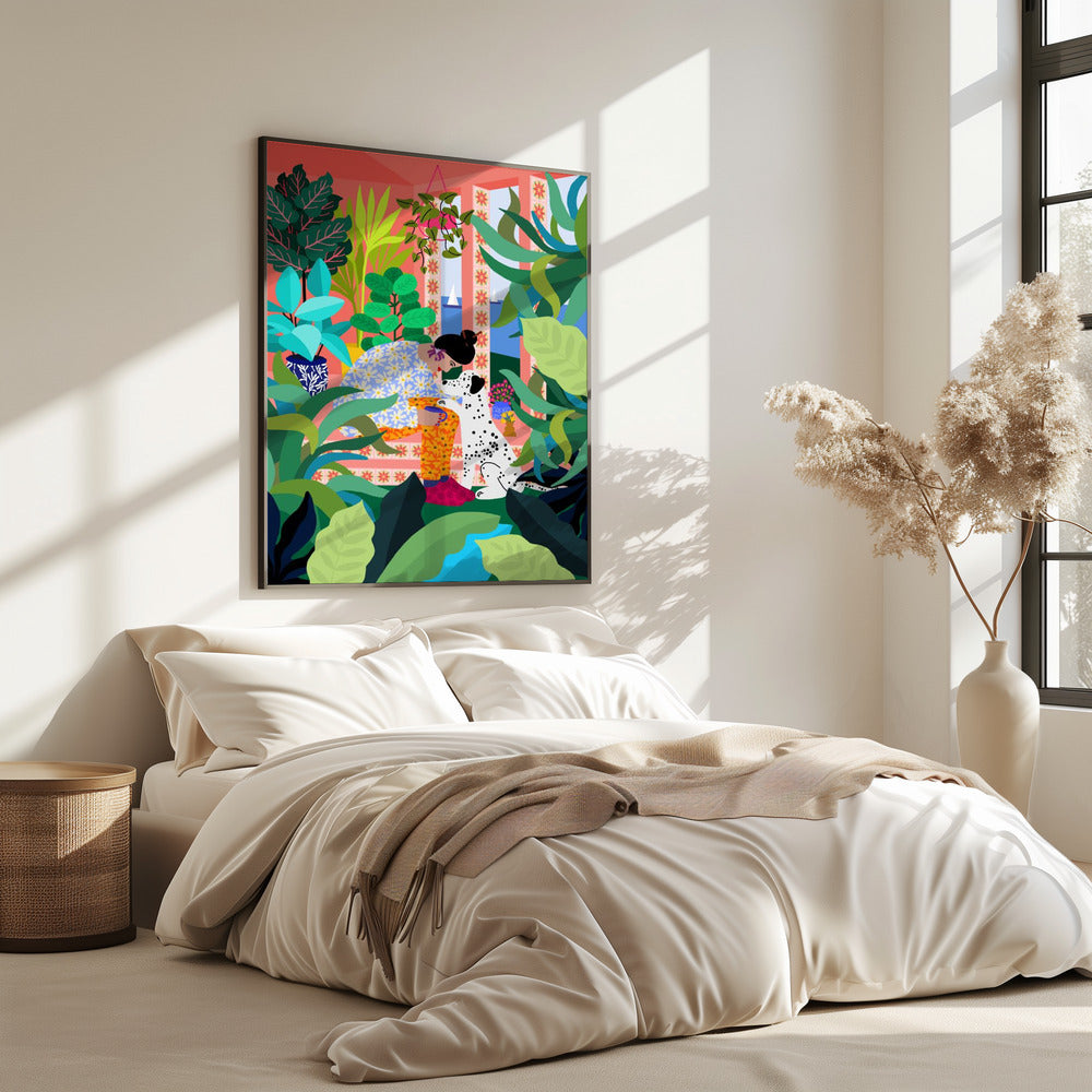 Girl With Doggie | Poster