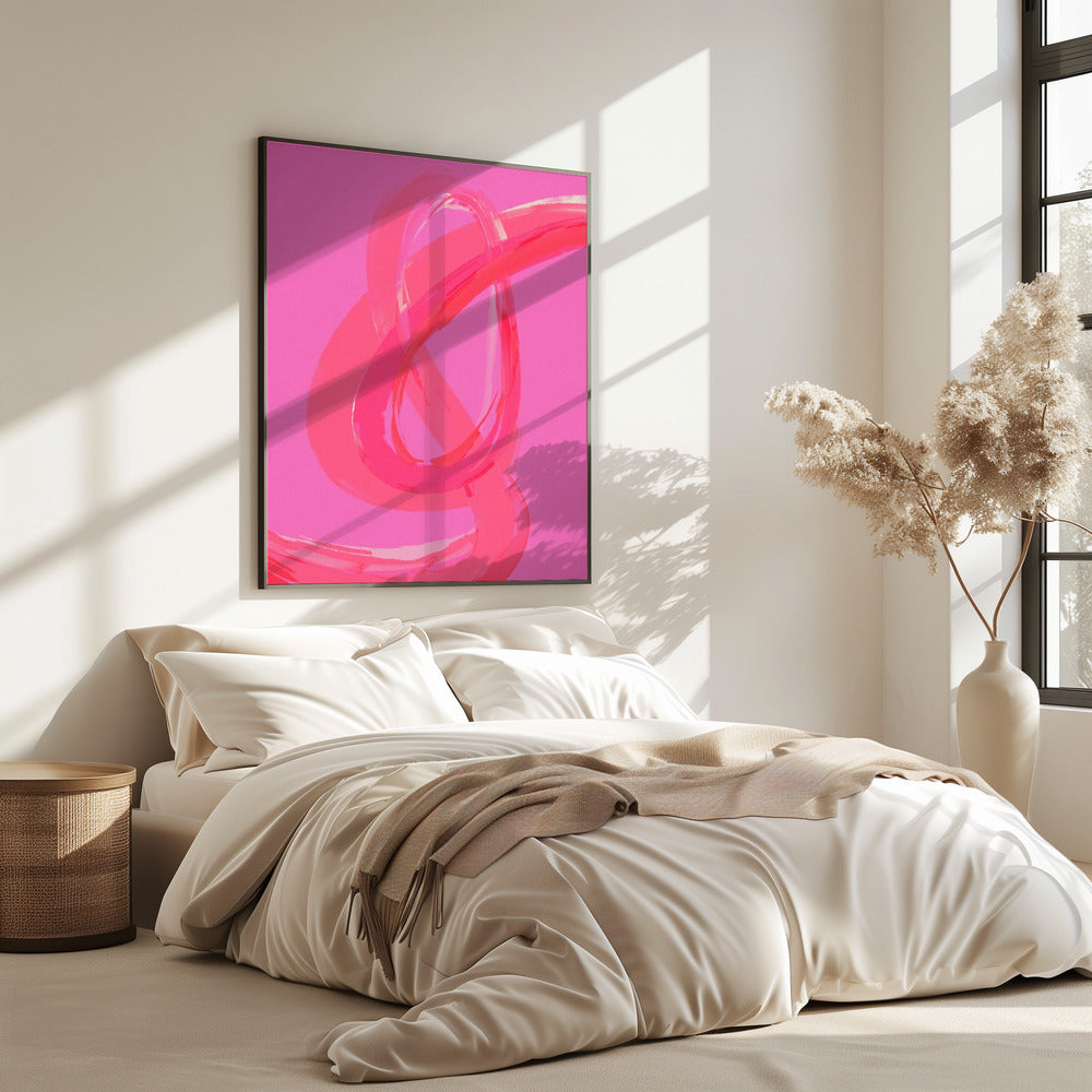 Vibrant Pink Swirls | Poster