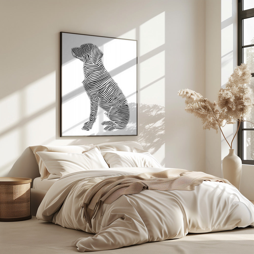 Lines art Dog | Poster