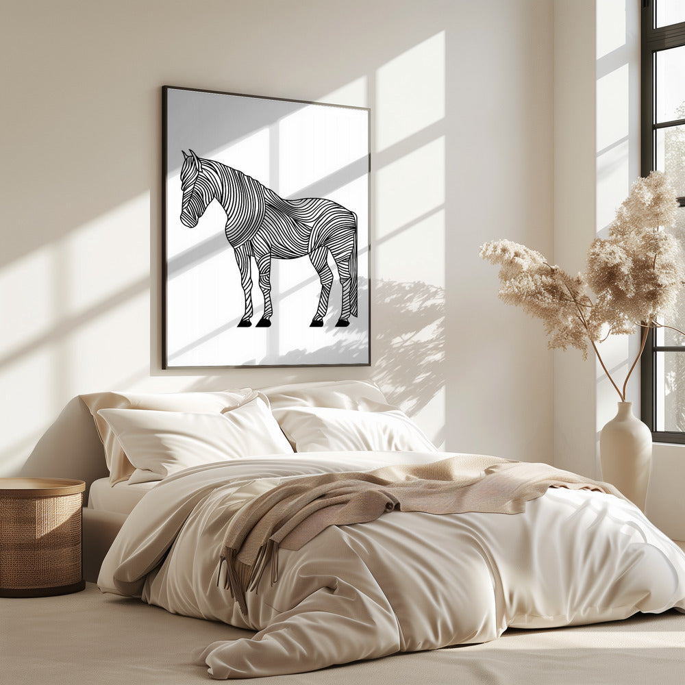 Lines art Horse | Poster