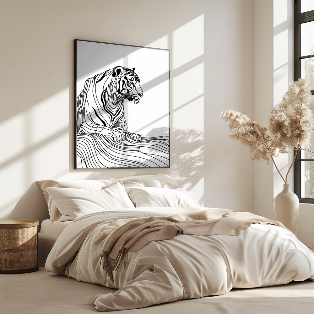 Lines art Tiger | Poster