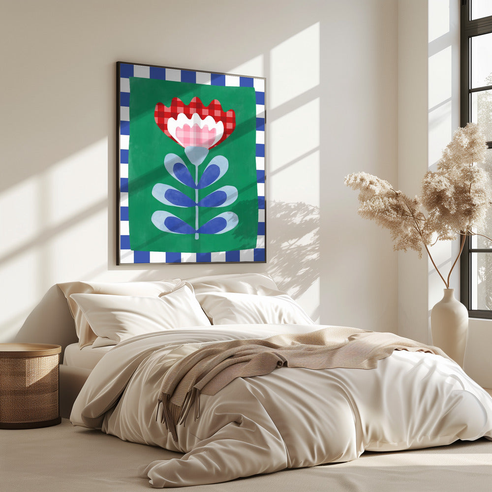 Floral Design with Bold Geometric Shapes | Poster