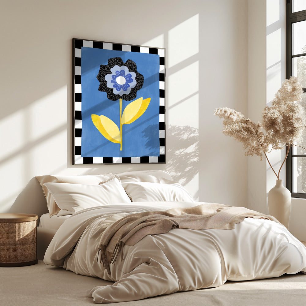 Flower with a Blue and Black Petal | Poster