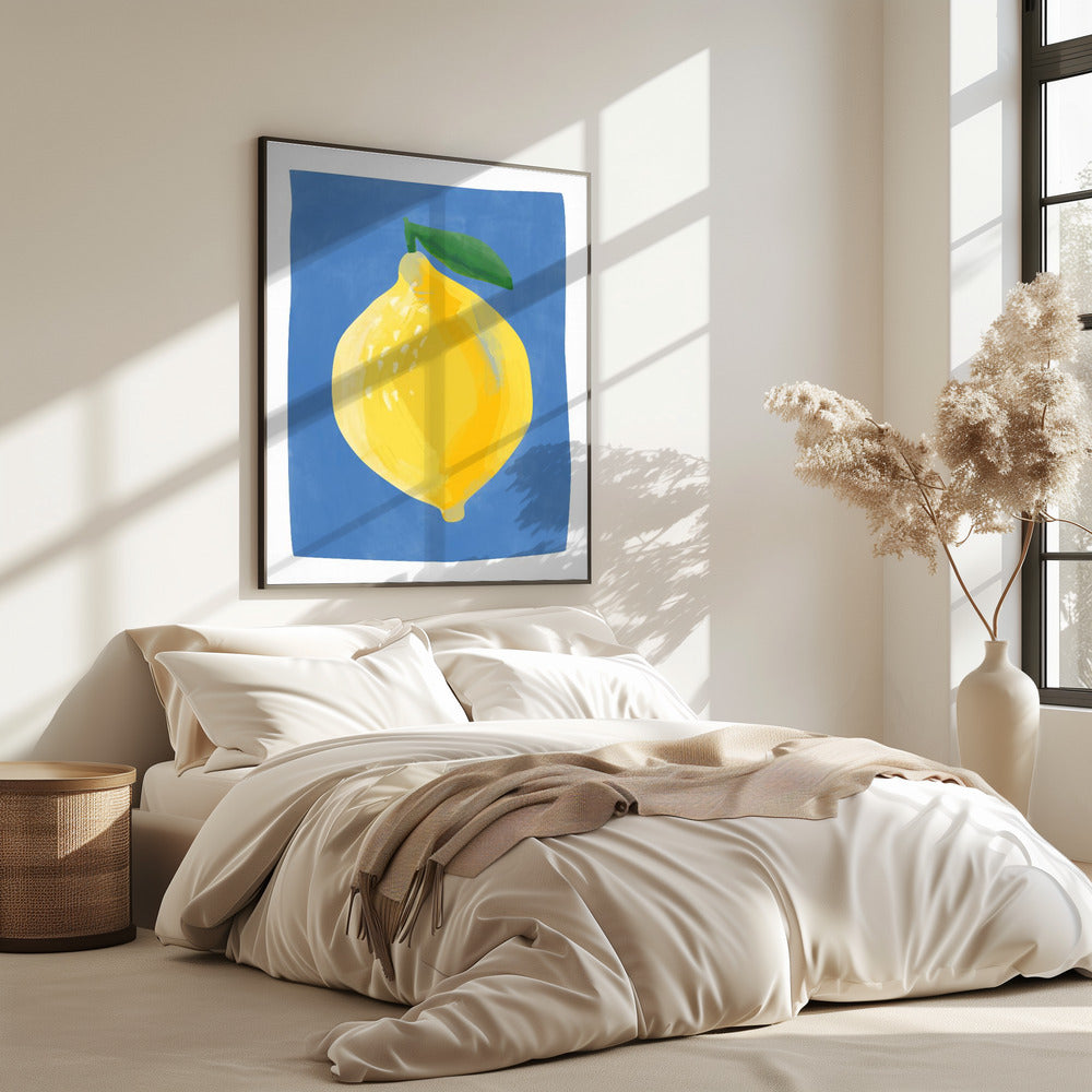 Simplistic Painting of a Lemon | Poster