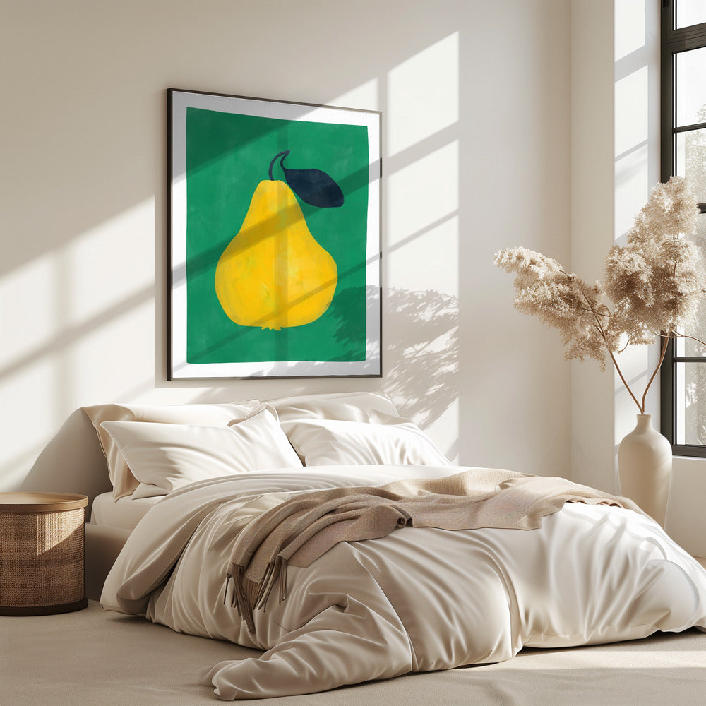 Minimalist Yellow Pear | Poster