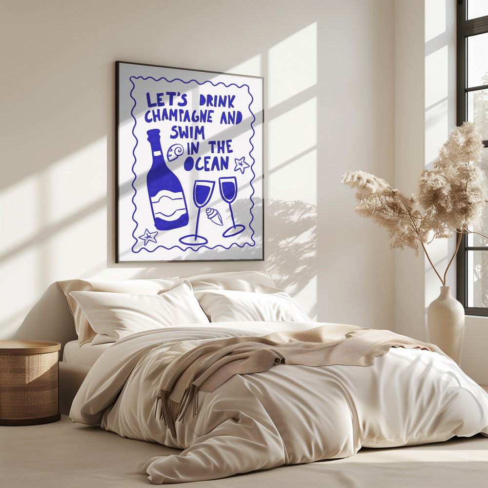 Champagne and Ocean | Poster