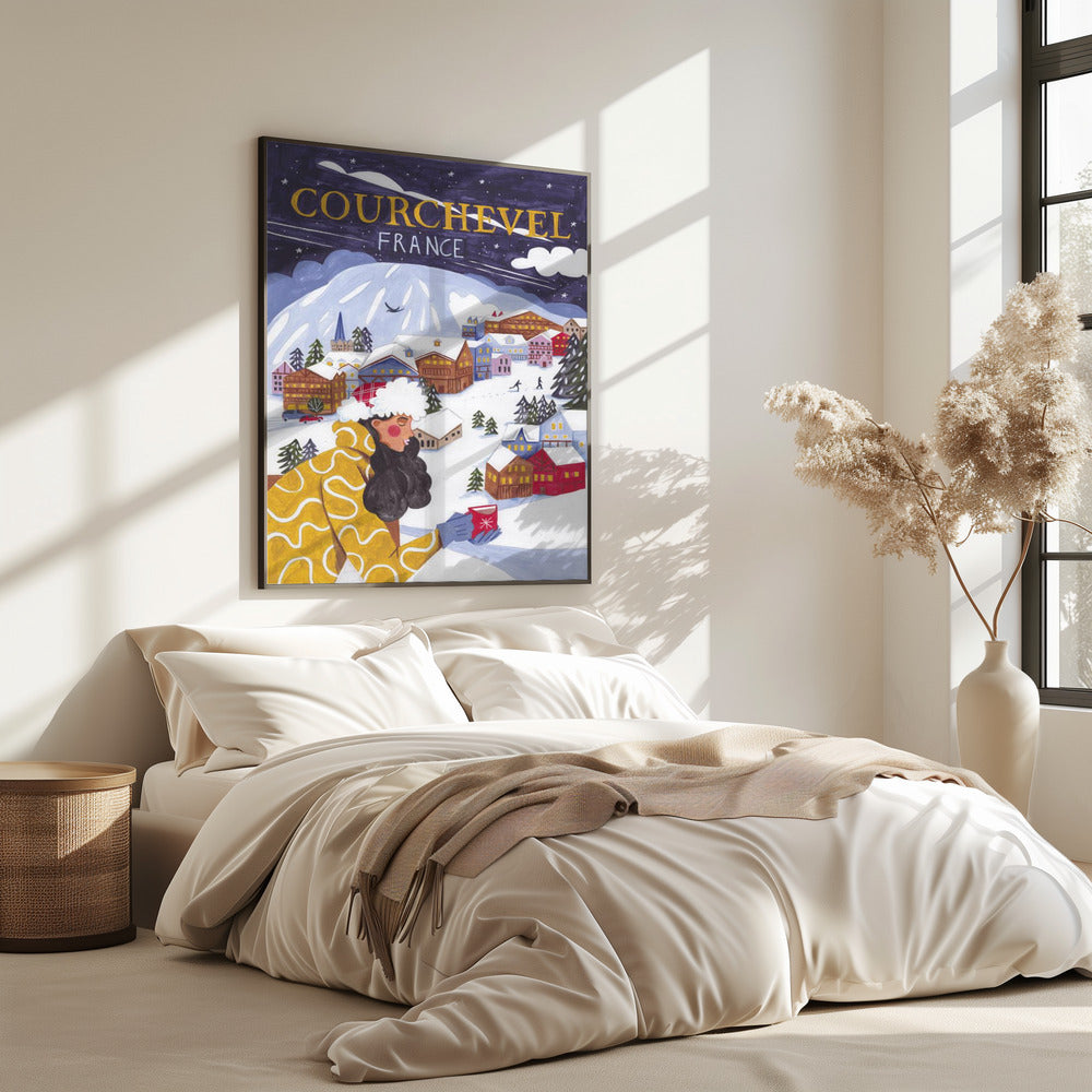 Travel Poster woman in France, Courchevel | Poster