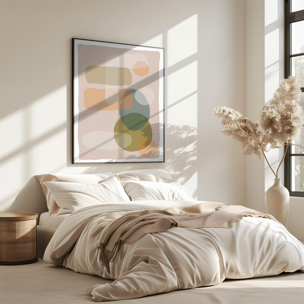 Abstract Pebbles Orange Tones | Poster