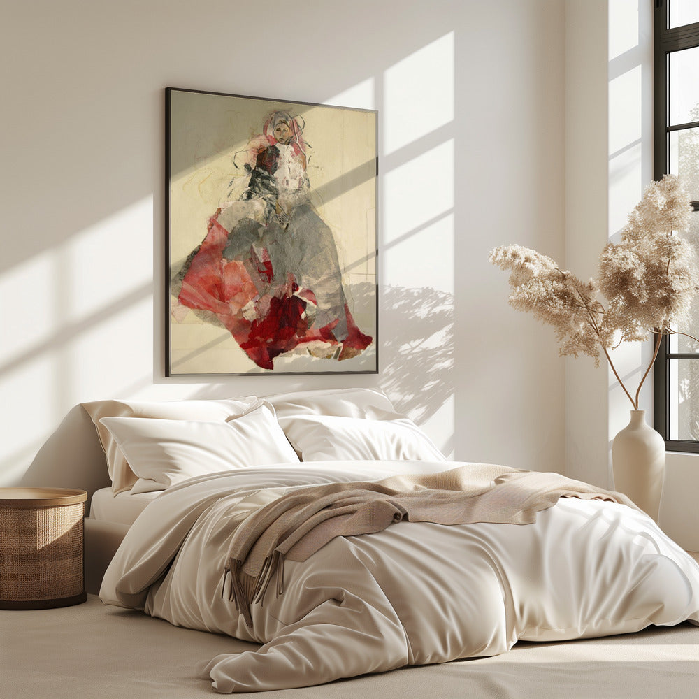 Woman Portrait with Colorful Dress | Poster