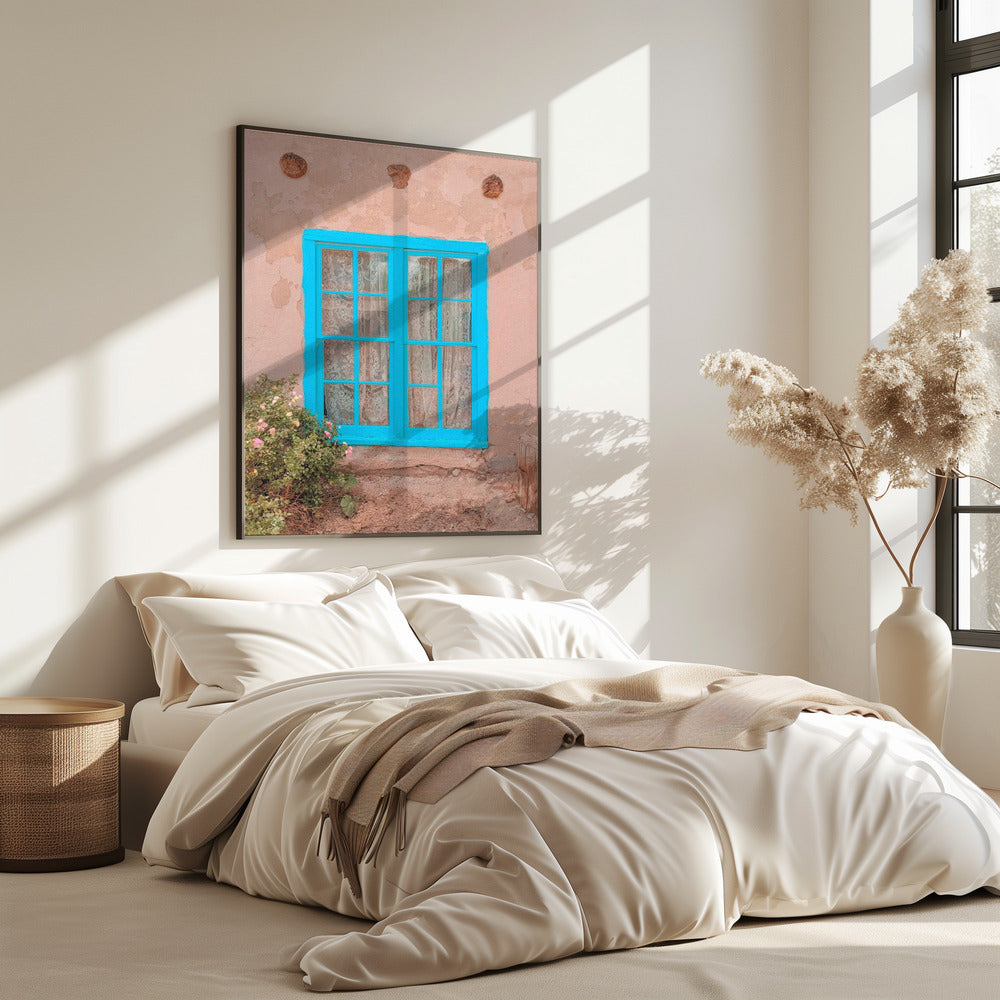 Turquoise Window - Taos, New Mexico | Poster