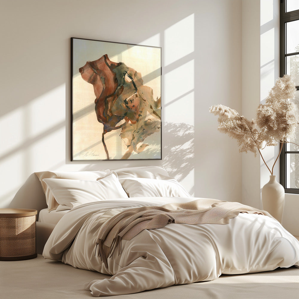 Organic Shapes in Earthy Tones of Brown and Green | Poster