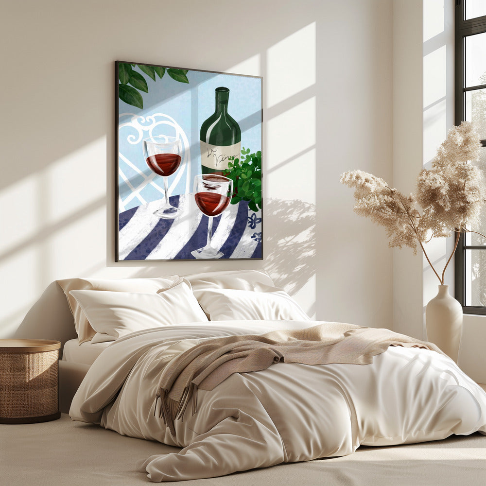 Red wine under the tree | Poster