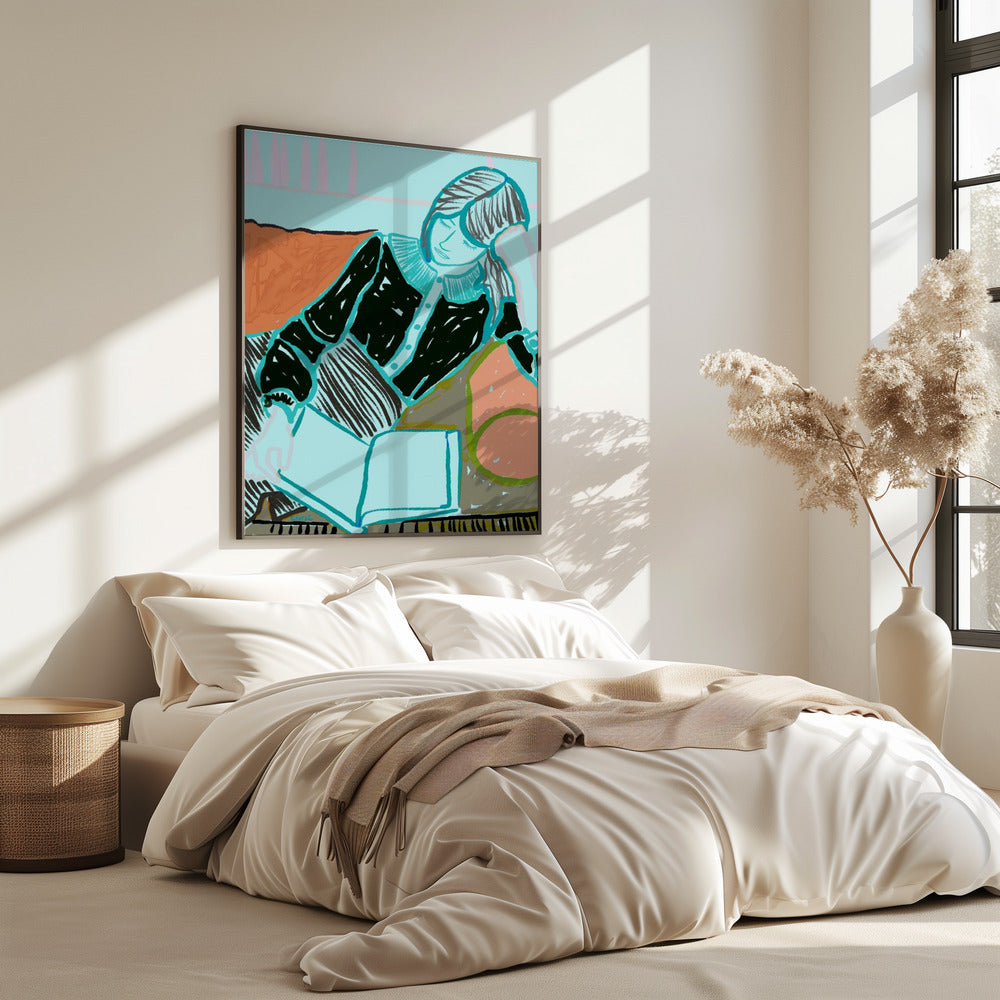 Lady reading | Poster