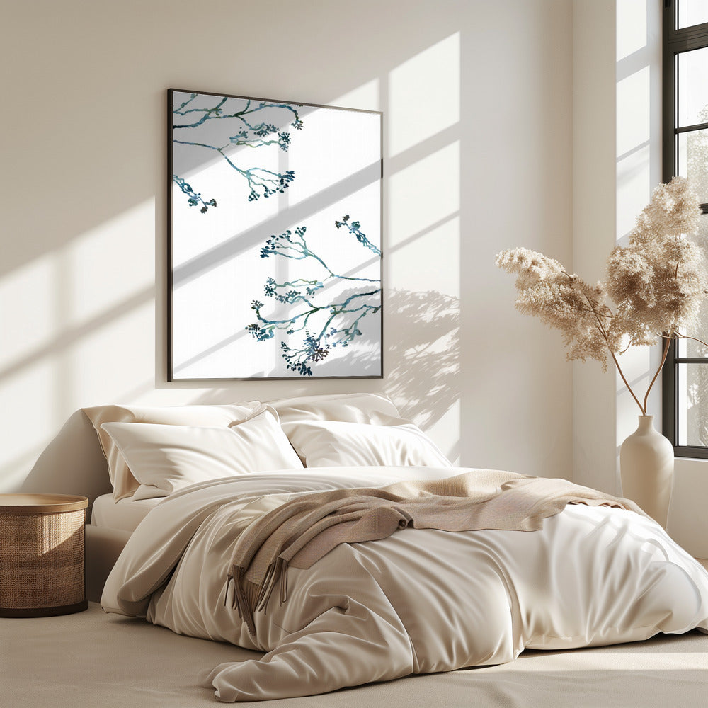 Delicate Blue Flowers 1 | Poster