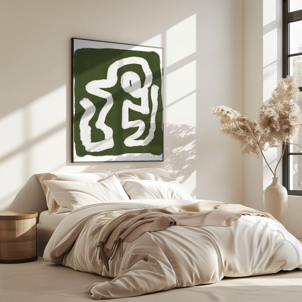 Abstract Green Lines 3 | Poster