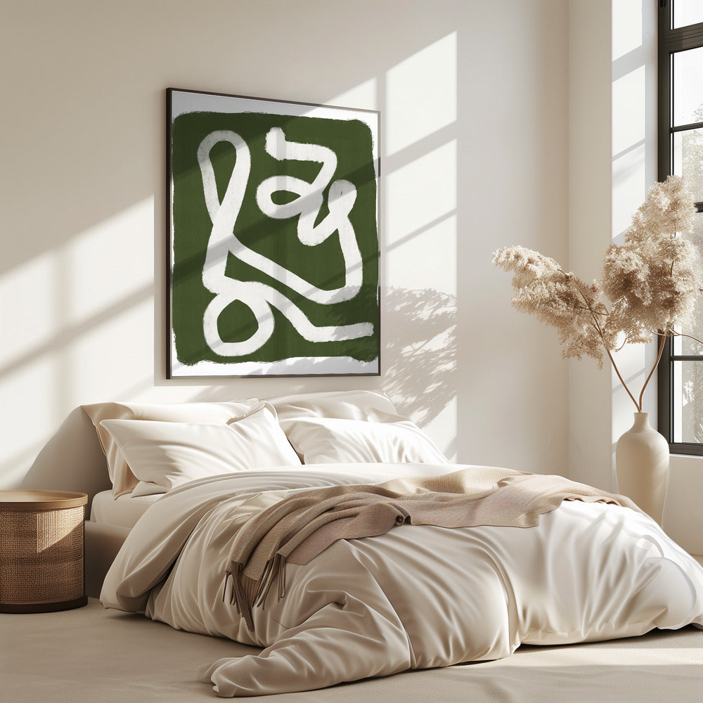 Abstract Green Lines 2 | Poster