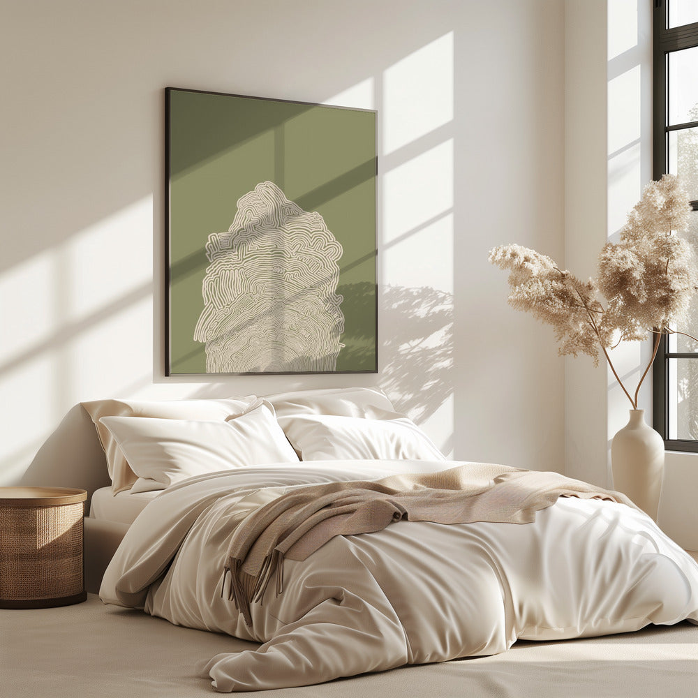 Line Drawing Green Abstract | Poster