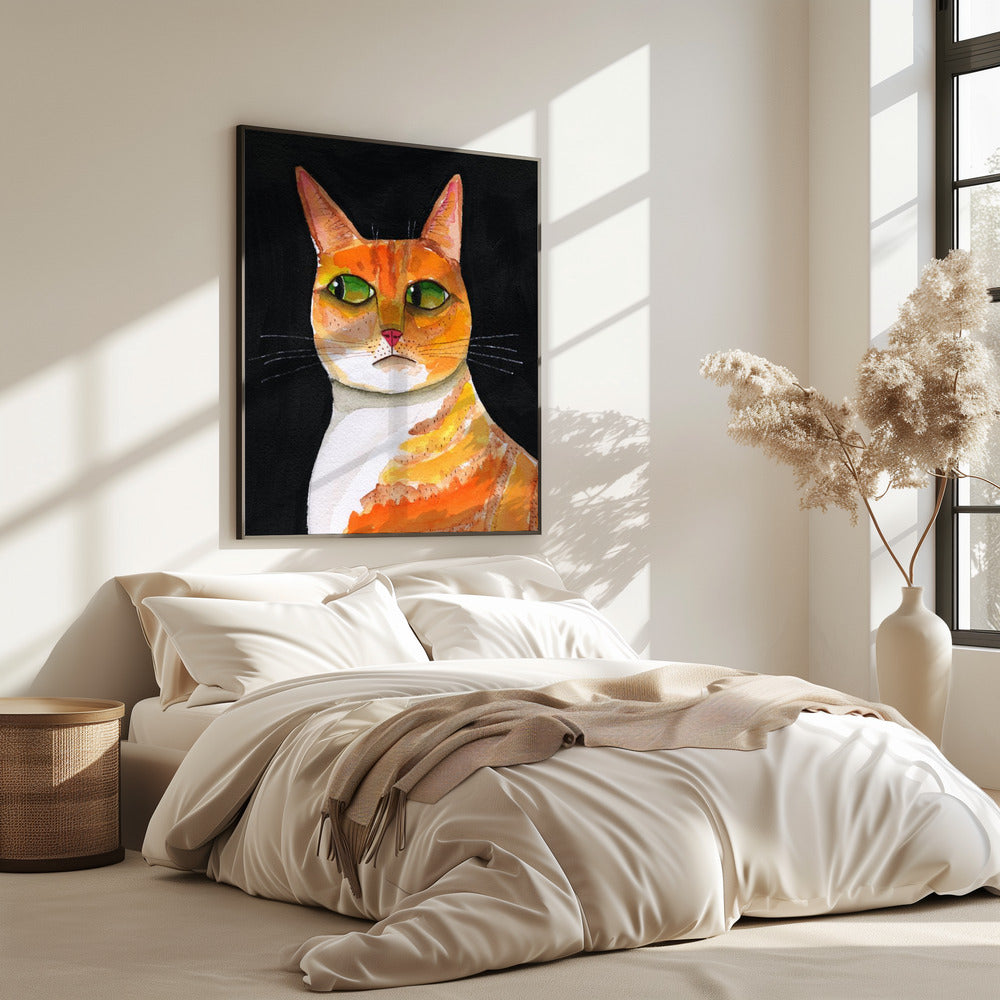 Side Eye Cat Closeup ginger cat | Poster