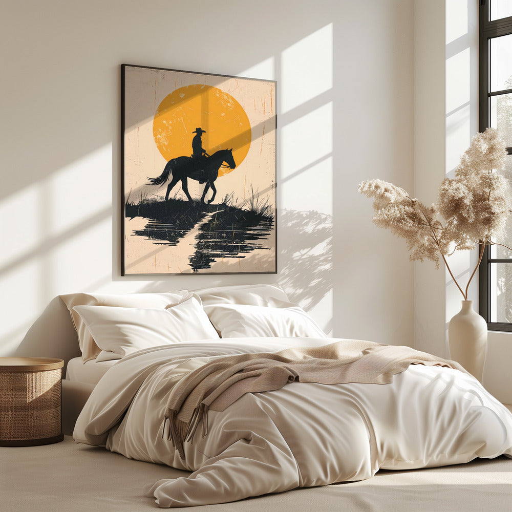 Cowboy In the Sunset | Poster