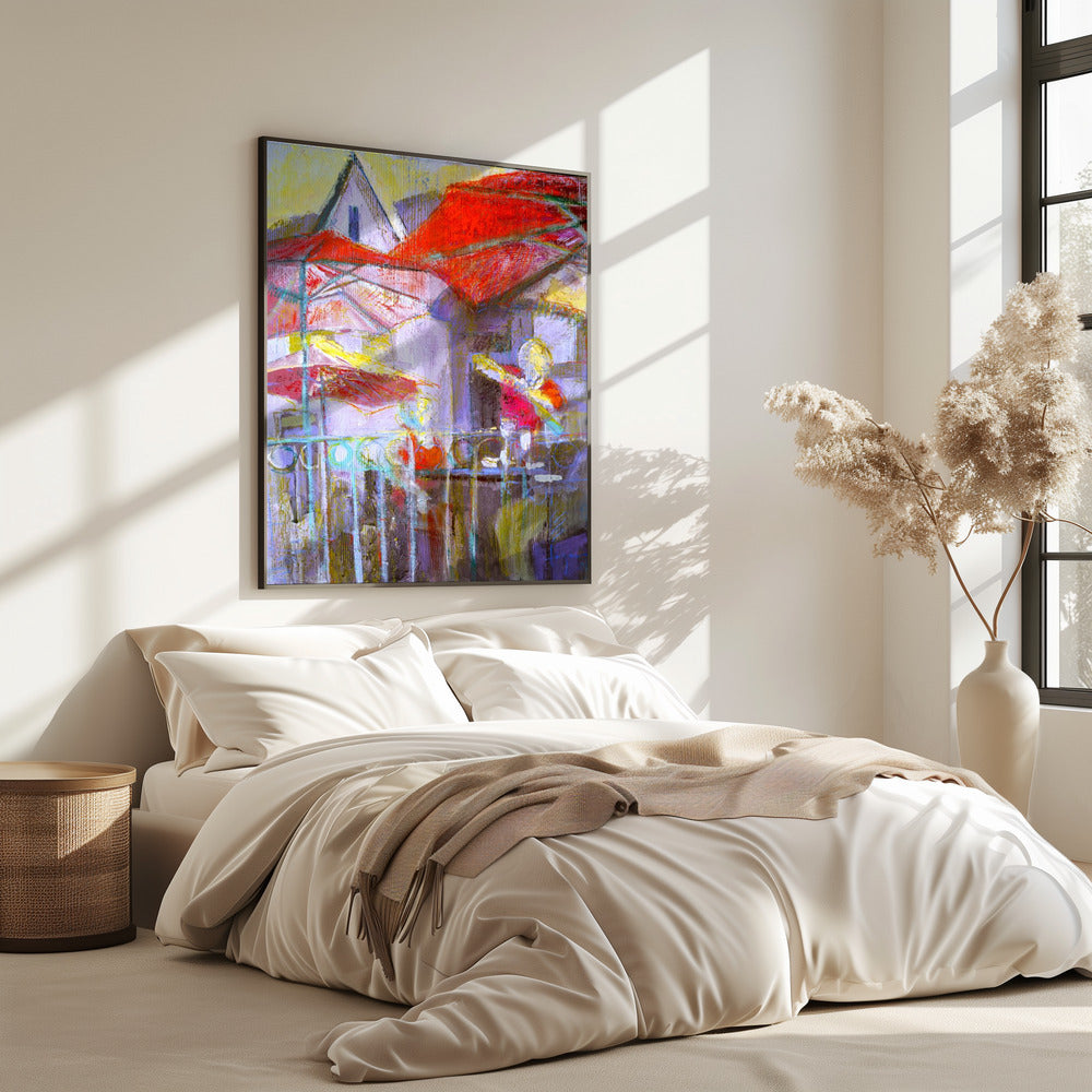 Red Umbrellas | Poster