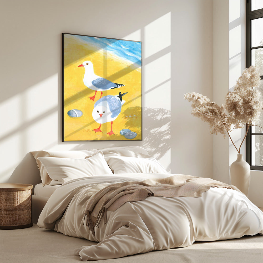 Seaside Seagulls | Poster