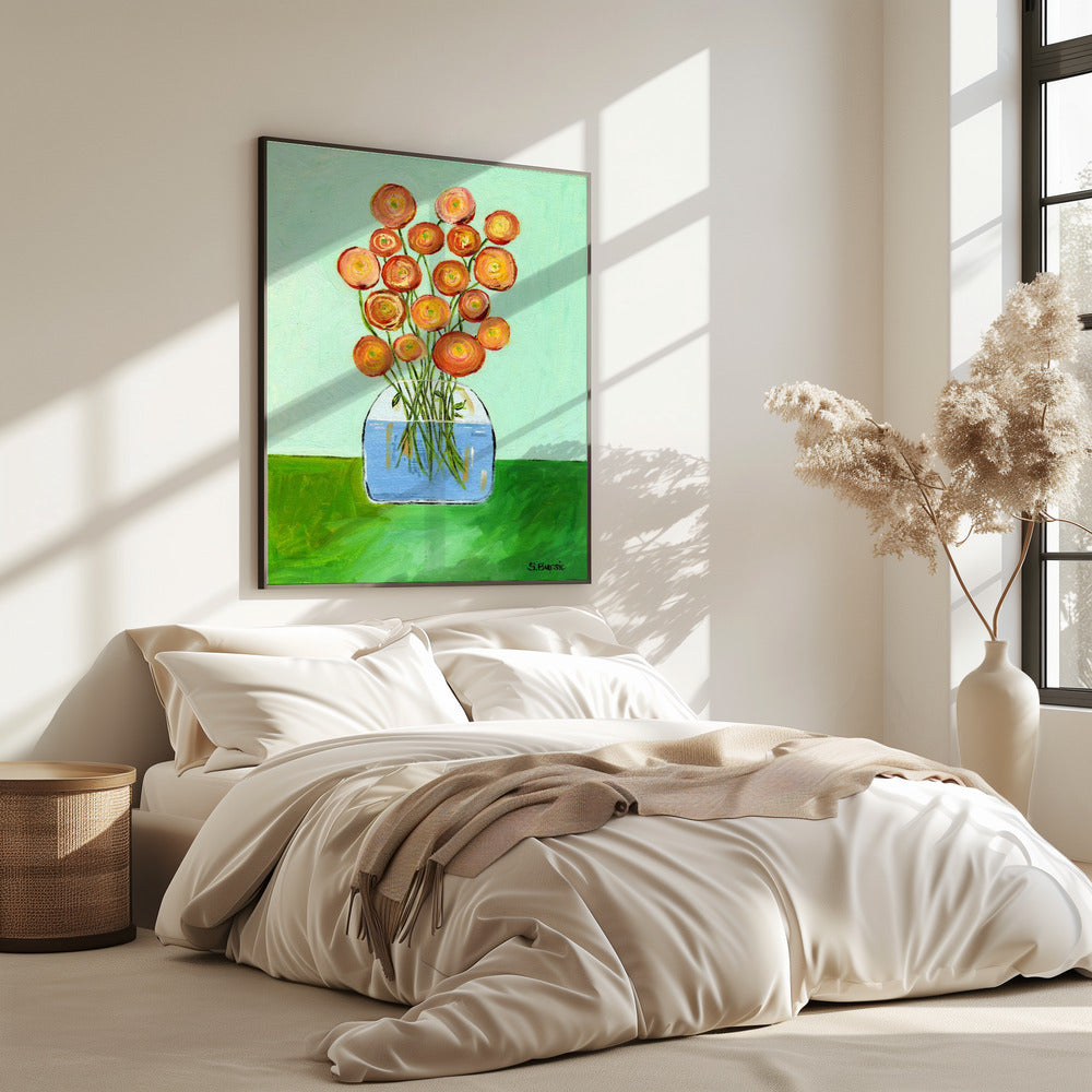 Poppies in Vase | Poster