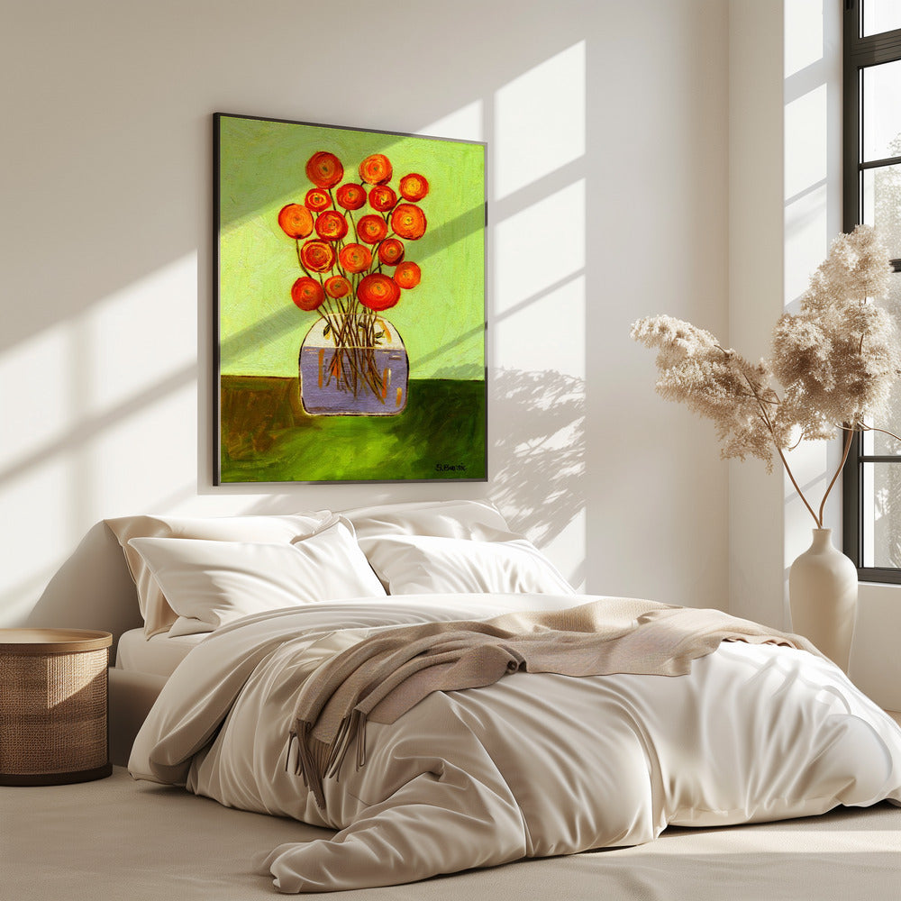 Poppies in Vase Bright Version | Poster