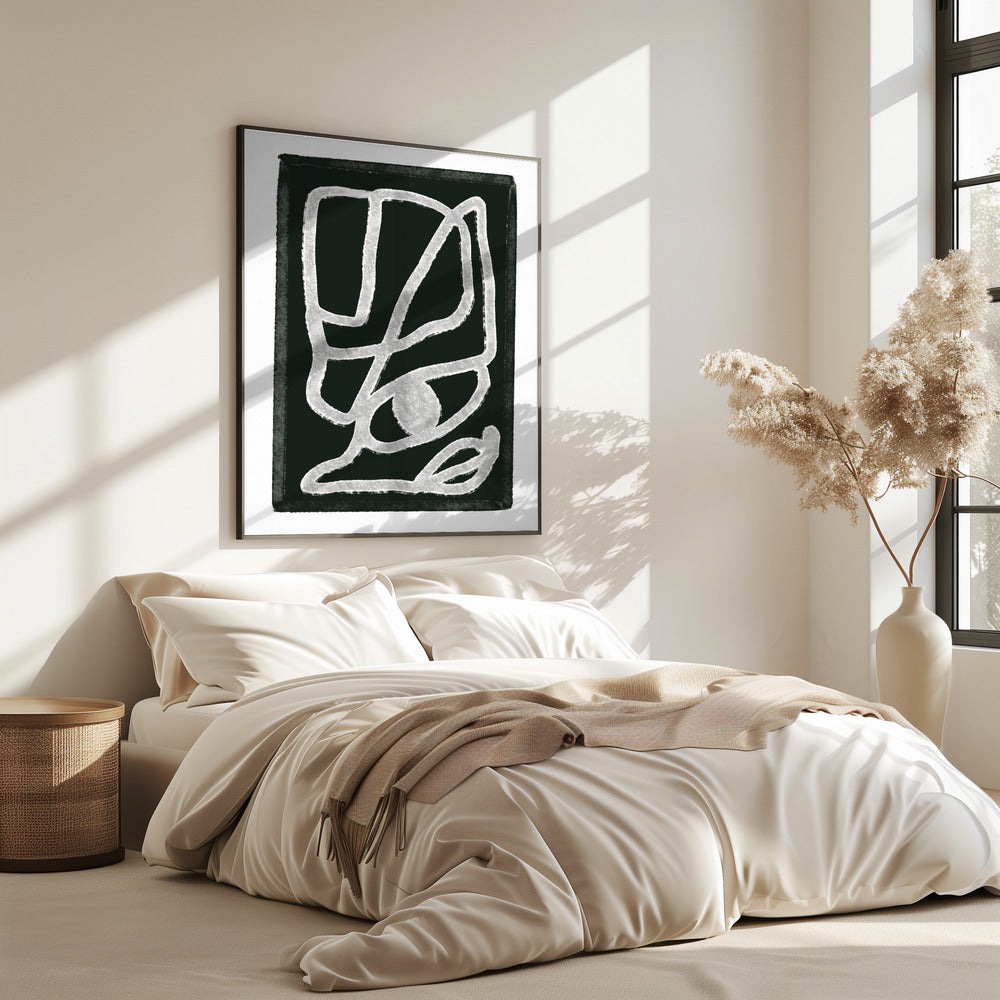 Black abstract lines | Poster