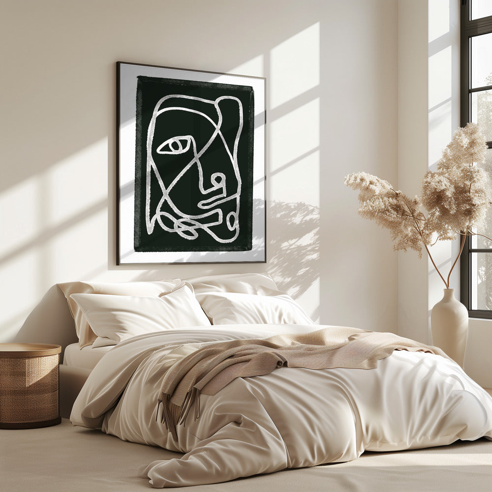 Abstract lined black | Poster