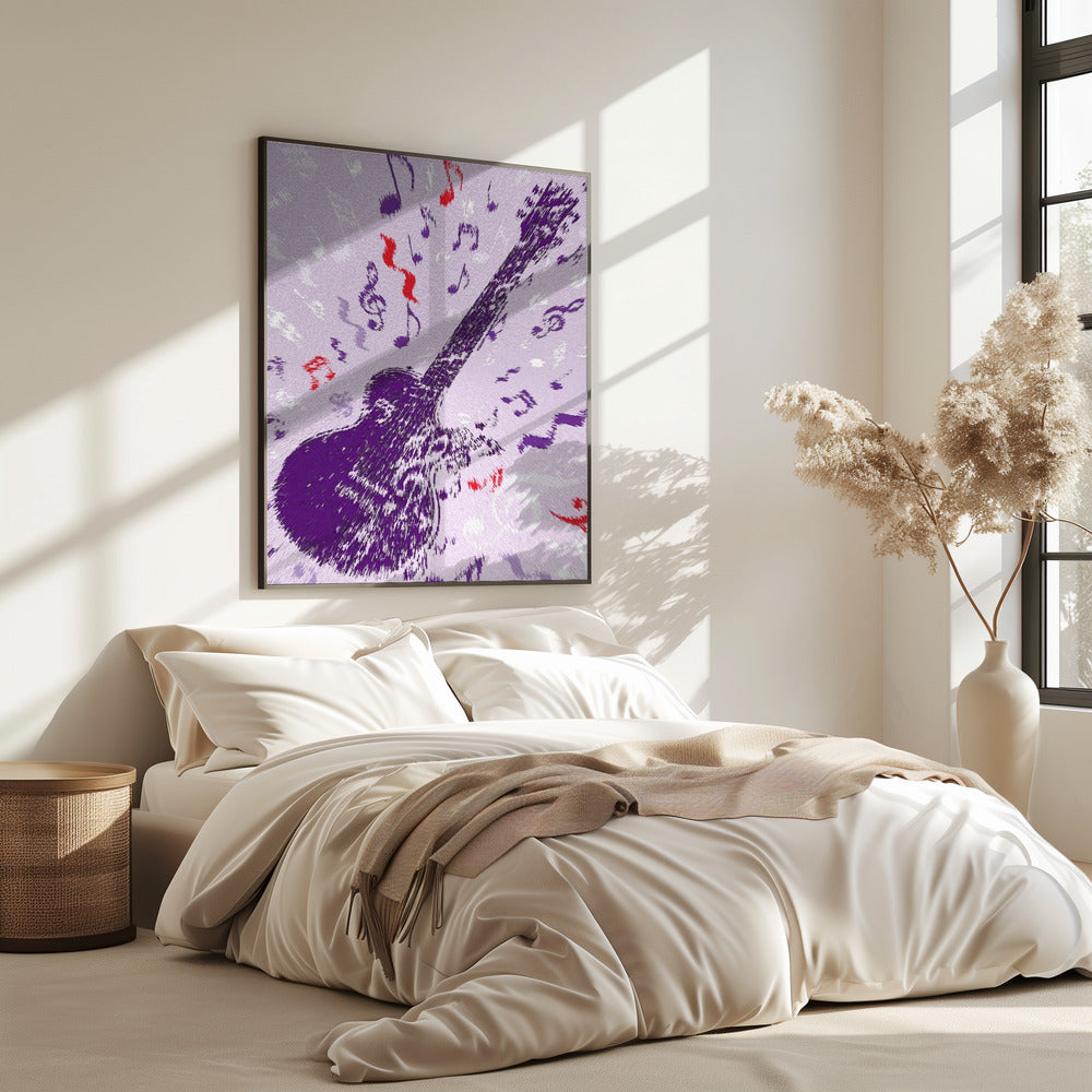 Electric Guitar Pop Art Exploding | Poster