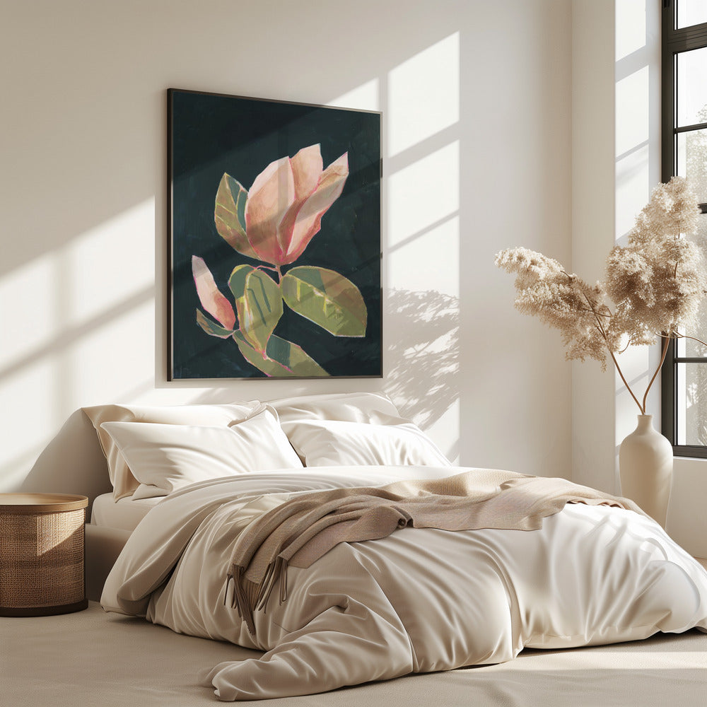 Magnolia in dark background | Poster