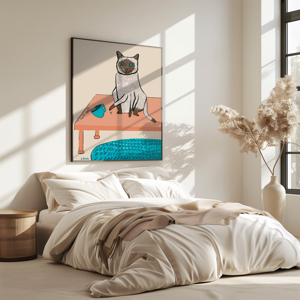 Naughty cat humour | Poster