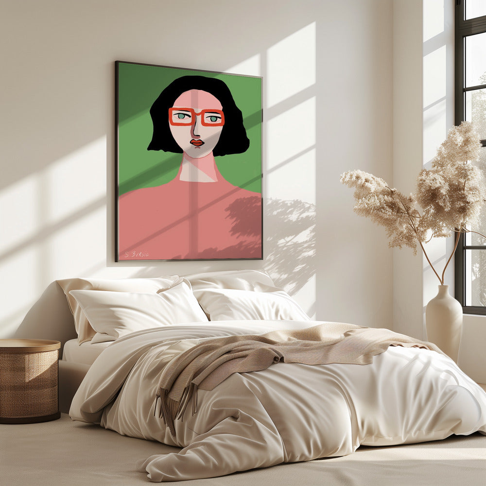 Lady with Red Glasses | Poster