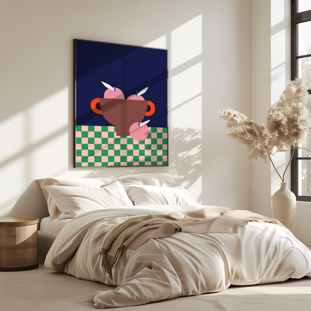 Fruit Bowl with Pink Apples | Poster