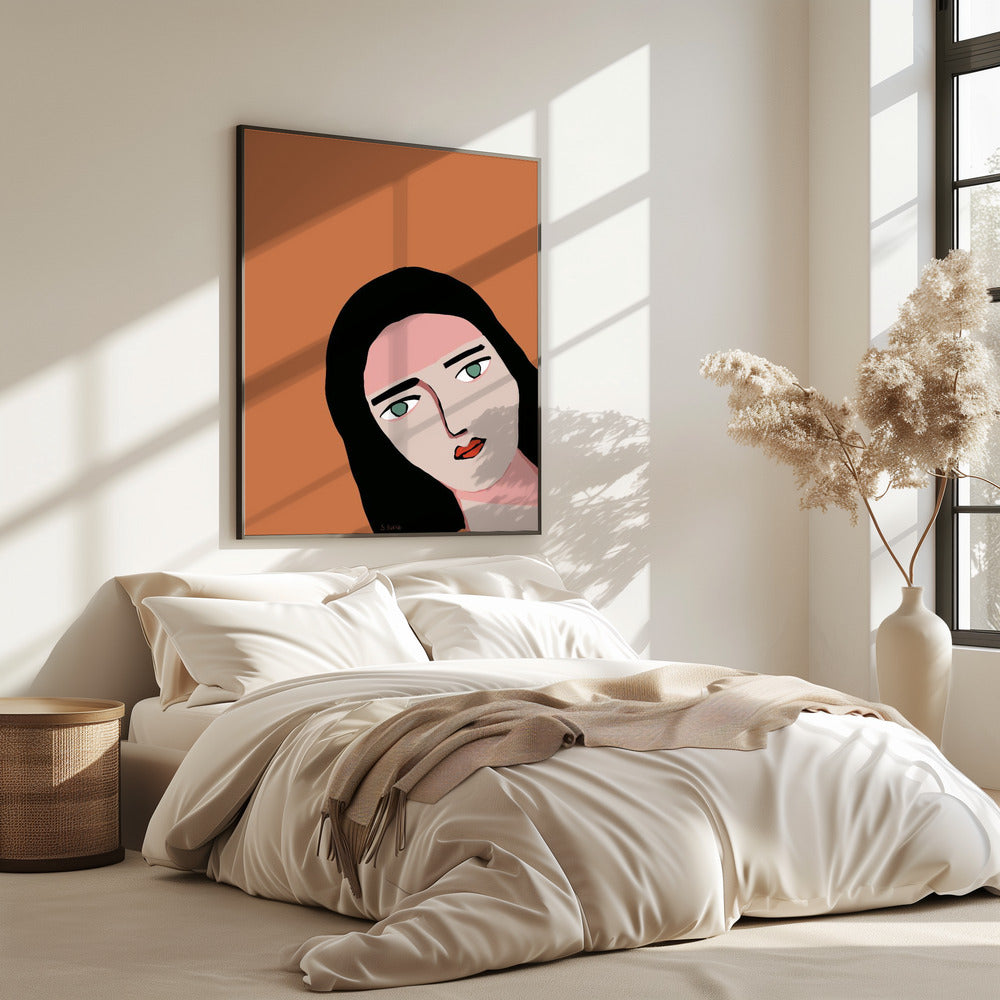 Lady peaking | Poster