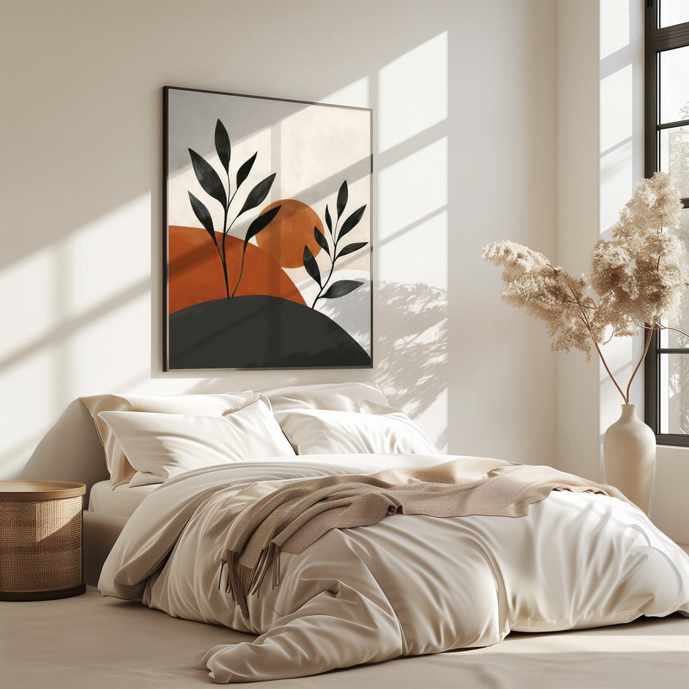 Painted Shapes and Plants 32 | Poster